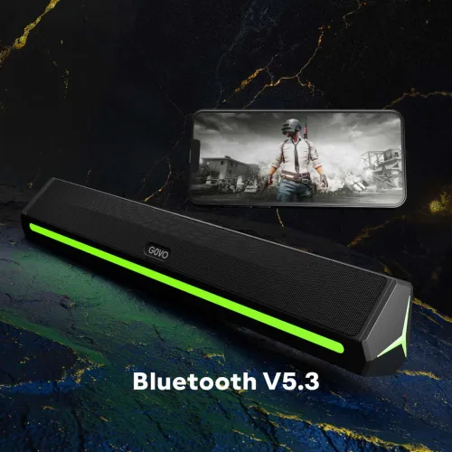 Image of GOVO GOSURROUND 350 | 2000 mAh Battery 25 W Bluetooth Speaker (Platinum Black, 2.0 Channel)