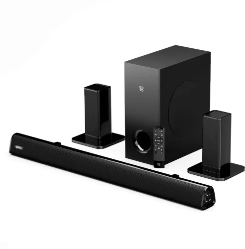 Image of GOVO GOSURROUND 945 120 W Bluetooth Soundbar (Platinum Black, 5.1 Channel)