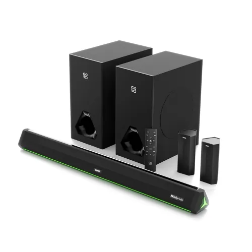 Image of GOVO GOSURROUND 999 | 660W,True Dolby Audio, Dual 6.5\' Subwoofers with Dual Satellites, 5.2 Surround Soundbar, HDMI ARC