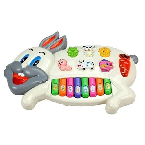Image of Goyal's Rabbit Piano Musical Piano with 3 Modes, Flashing Lights & Wonderful Animal Sound Music