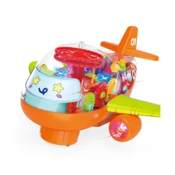 Goyals Transparent Gear Plane Toy with Lights & Sound (Big)