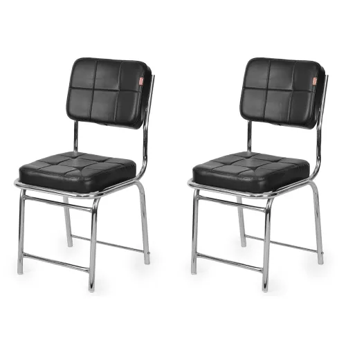 Image of GOYALSON Stainless Steel Visitor Chair (Set of 2)