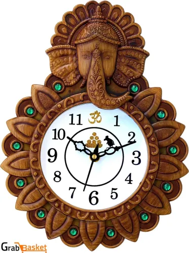 Image of GrabBasket Analog 29 cm X 22 cm Wall Clock 