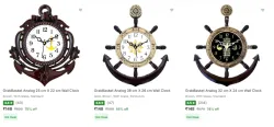GrabBasket Analog Wall Clock at Starting @ ₹148