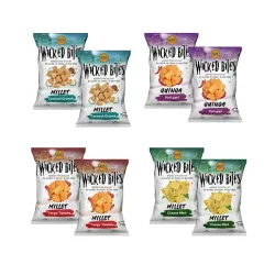 Grami Superfoods Wicked Premium Assorted Millet Snack - Pack of 8 ( 240g) - Each Pack Contains Coconut Crunch, Quinoa Pe