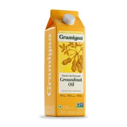 Gramiyaa Cold Pressed Groundnut Oil 1 Litre | Traditionally Extracted | Chemical-free, Zero Trans-fat Cooking Oil | Unre