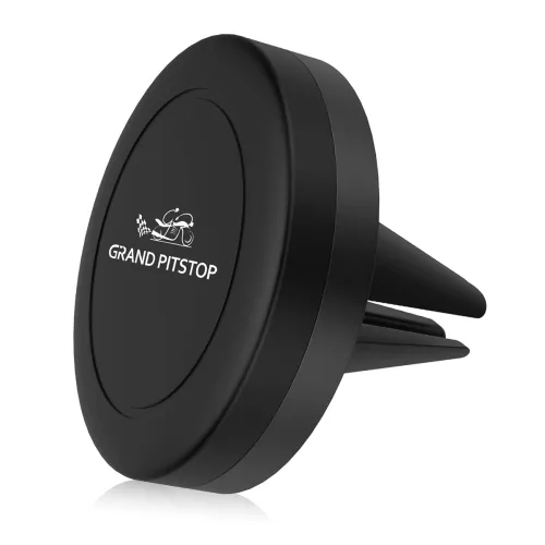 Image of GRAND PITSTOP Magnetic Car Mobile Holder | (Black - Air Vent Mount) | Claw Grip