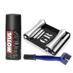 Grand Pitstop BBC2RollerL Motul C2 Chain Lube and Paddock Stand GRoller, Large (3-Pieces, 150 ml)