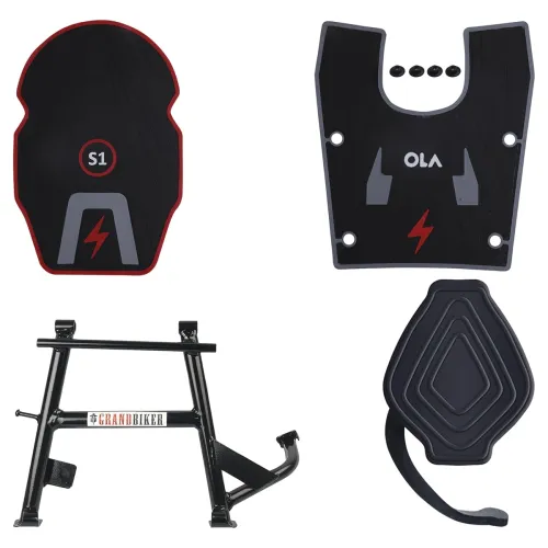 Image of Grandbiker Center Stand, Footmat, Dicky Mat & Charger Socket Dust Cap TPU Cover Compatible with S1 PRO, S1 Air & S1X Plu