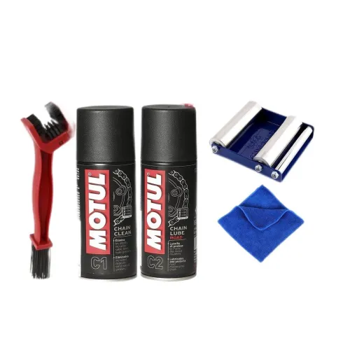 Image of GrandPitstop BRC1C2RollerSMFA Motul C1 and C2 and Paddock Stand Replacement GRoller, Small and Microfiber Cloth (5-Piece