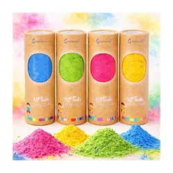 GRAPHENE 4 pack Herbal Holi Gulal Colour Powder for Kids Organic Skin Safe Phool Abeer Natural Fragrance Handmade Chemical Free Color 360 Gm Fruit Blush Gulaal Party Festival Boys Girls Mult...
