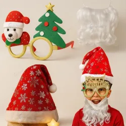 Graphene Christmas Combo Santa Cap Beard Goggles