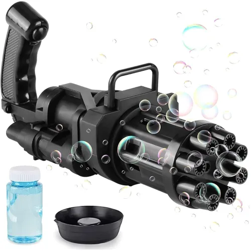 Image of Graphene Electric 8‑Hole Gatling Bubble Gun Toy