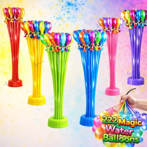 Image of GRAPHENE Holi Magic Water Balloons Set of 6 Bunch (222 Balloons) With Tap Adapter