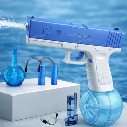 GRAPHENE Holi Pichkari Glock Water Gun for Kids High Pressure Rechargeable Battery Automatic G Lock Electric Pichkari with Rapid Fire Durable Long-Range Powerful Water Blaster