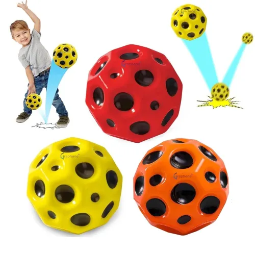 Image of GRAPHENE Moon Ball High Bounce Rubber Stress Relief Ball Multicolour