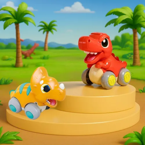 Image of GRAPHENE Push & Go Dinosaur Car Toy