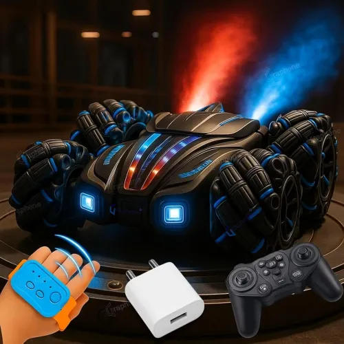 Image of GRAPHENE Remote Control Car with Adaptor RC Hand Sensor Extreme Drift Car Toy for Kids