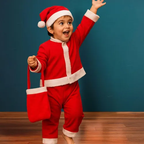 Image of GRAPHENE Santa Claus Dress For Kids Costume