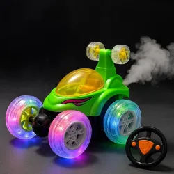 GRAPHENE Smoke Monster Truck RC Stunt Rolling Transforming Car Toy 