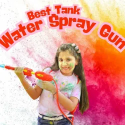 GRAPHENE Spider-Man Holi Pichkari Water Gun Shooting Pistol Leak Proof High Pressure for Long Throw Backpack Holding 600ml Bow Tank ISI Approved for Boys Girls Kids (Pack of 1)
