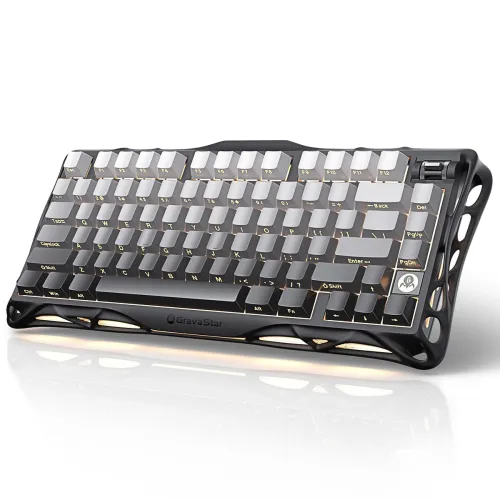 Image of GravaStar Mercury K1 75% Wireless Mechanical Gaming Keyboard, Aluminum Alloy Exoskeleton Design, Gasket Compact 