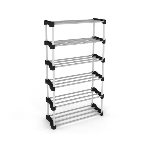 Image of Grazia 6-Layer Portable Shoe Rack (Black)