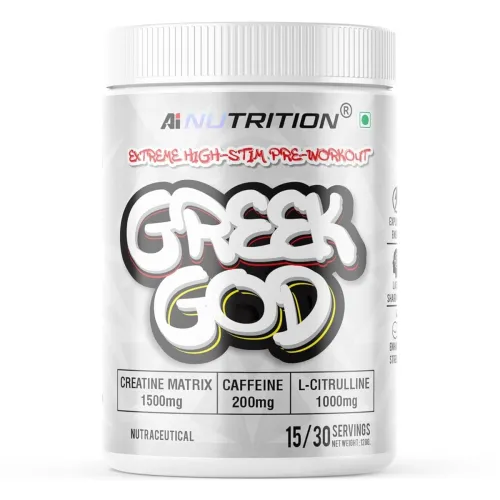 Image of Greek God Pre Workout Extreme High Stim 200mg Caffeine 3000mg Beta-Alanine