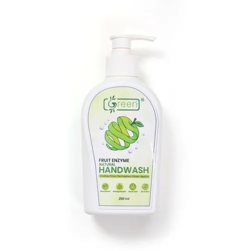 Image of Green Fruit Enzyme Natural Hand wash Cleaner, Fermented Green Apples, Gentle Mild Foam, 250ml