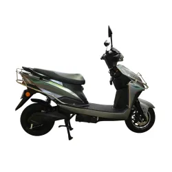 Green Invicta Low Speed Electric Scooter Non RTO 80KM Range Grey with Portable
