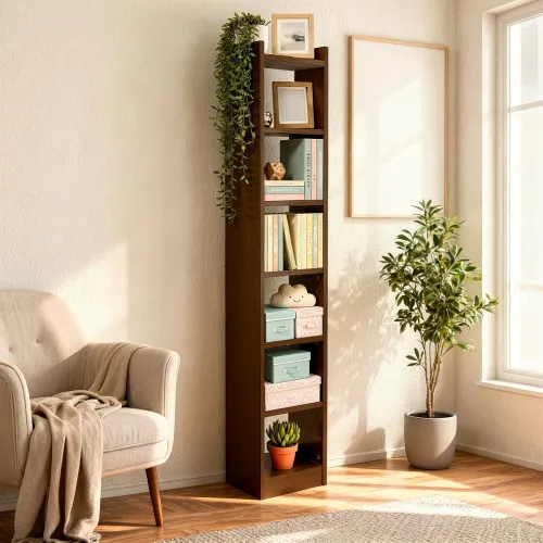 Image of Green Soul Alba 7 Shelves Engineered Wood Book Shelf 