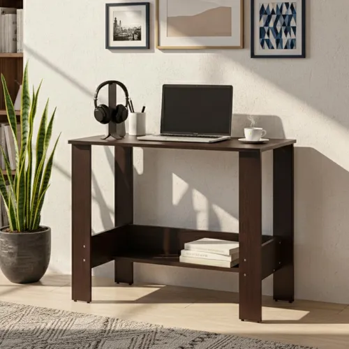 Image of Green Soul Indus Study Table 90cm Wide Hidden Book Shelf