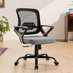 Green Soul Pebble Office Chair, Mid Back Mesh Ergonomic Home Office Desk Chair with Comfortable & Spacious Seat, Tilt Lo