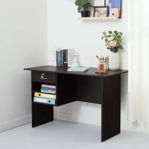 Image of Green Soul Rhine Study & Office Table with Drawer and Cabinets