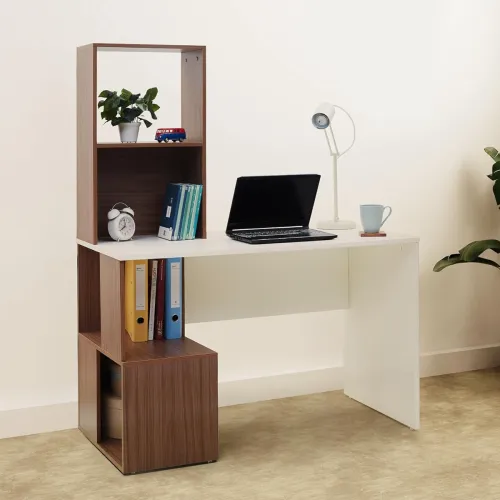Image of Green Soul Vermont Study Table with Book Shelf