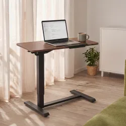 Green Soul Axis Ergonomic Height Adjustable Table for Office Work |Standing Desk for Home Office | Tiltable Table Top | Silent Hidden Castor Wheels | 3 Year Warranty | (Antique Wood)
