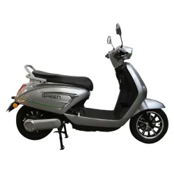Green Vista Low Speed Electric Scooter Non RTO 80 Km Range Grey with Portable