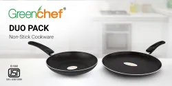 Greenchef Duo Pack ( Black ) Non-Stick Coated Cookware Set (PTFE (Non-stick), 2 - Piece)