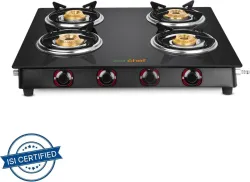 Greenchef Ebony Glass Manual Gas Stove 