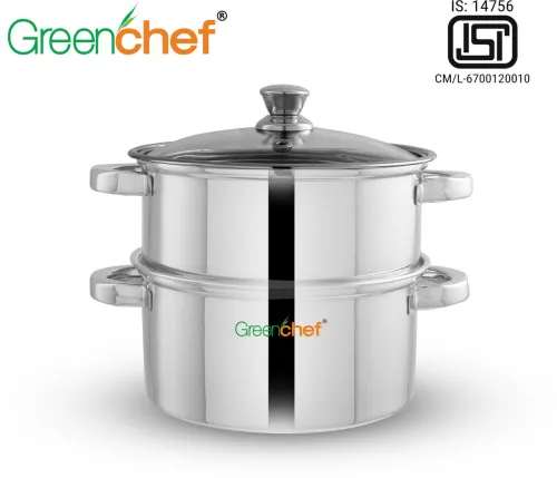 Image of Greenchef Eco Double Tier Stainless Steel Steamer (2.2 L)