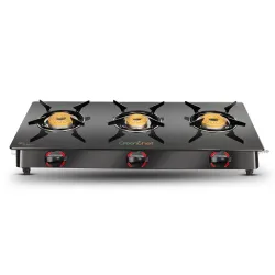 GREENCHEF Elon Glass cook top 3 Burner Gas stove
