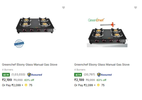 Image of Greenchef Gas Stoves [4 Burners] @ Starting ₹2199