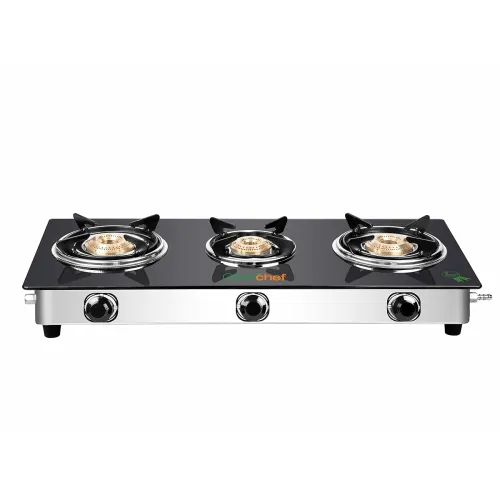 Image of GREENCHEF Popular Glass cook top 3 Burner Gas stove