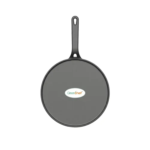 Image of Greenchef Pre-Seasoned Cast Iron Zesto Doasa Tawa 28 cm | Pre-Seasoned with 100% Vegetable Oil | Naturally Nonstick |