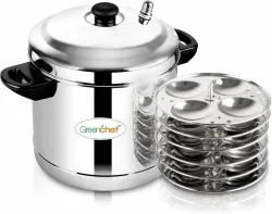 Greenchef Vesta Induction Idli Maker (6 Plates , 24 Idlis )