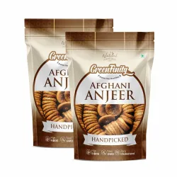 GreenFinity Premium Afghani Anjeer - 1Kg | Dried Figs | Vacuumed Pack [All Premium].