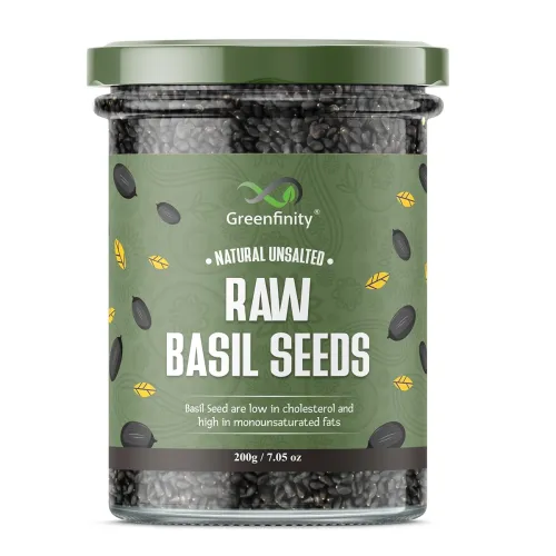 Image of Greenfinity Hygienic Raw Sabja Basil Seeds 200 Grams