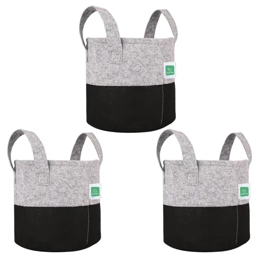 Image of GREENSHEEP Geo Fabric Grow Bags UV Treated Gardening Cotton Pots Terrace Indoor Outdoor Home Balcony Nursery Leafy Veget