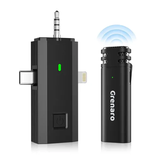 Image of GRENARO 3-in-1 Wireless Mic with Noise Cancellation