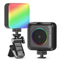 GRENARO Influencer Light for Video Shooting, RGB Video Light with 2200K-9000K, LED Selfie Light for Content Creation, YouTube, Vlog, Photography & Live Streaming, Rechargeable Portable Camer...